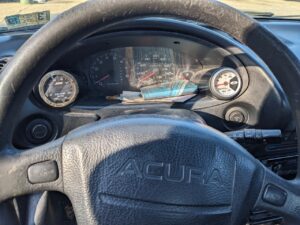 boost and air fuel guages in integra dash 