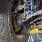 subaru forester rear suspension with a missing bolt
